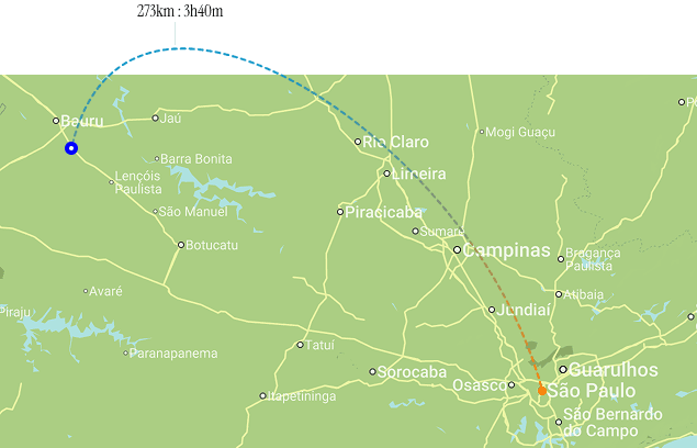 Mapa até a Chácara Veneza